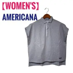 WOMEN'S✨AMERICANAアメリカーナポロカラーノースリーブTシャツ
