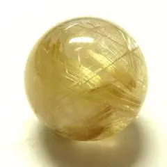 1個１２５円！まとめてお安く大奉仕！金運の王者！黄金ルチル１０ｍｍ玉２０個セツト