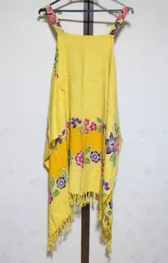 花柄フリンジ付きチュニック