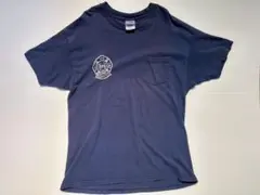 Hanes消防署ロゴ付きネイビーTシャツ