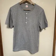 Healthknit ヘルスニット ヘンリーネックTシャツ L グレー