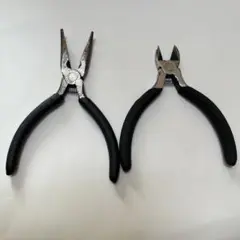 ヤットコ2点セット✨アクセサリー作りに（平＆丸）