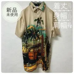 【新品・未使用】アロハシャツ サーフデザイン メンズ Lサイズ