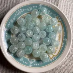 ライトブルー ビーズ 約10mm 30個