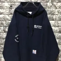 希少 NSTAR プルオーバーパーカー USA製 企業ロゴ 刺繍 企業物 企業