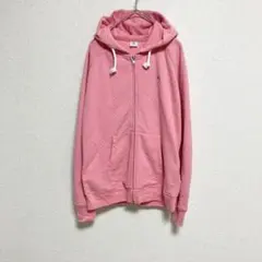 《Champion》長袖 フルジップ パーカー　ドット柄　水玉　ワンポイントロゴ