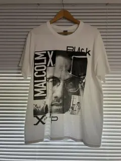 マルコムX グラフィック Tシャツ ホワイト ムービーt HUMIS