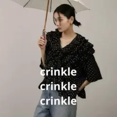 【希少】crinkle crinkle crinkle ドット フリルブラウス