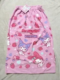 マイメロディ　クロミ　ラップタオル　約80cm丈　新品未使用　ピンク　いちご