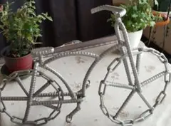 タイヤがかわいい 自転車の置物