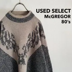 【SALE】80s “McGREGOR” Mock Neck Knit / 短丈