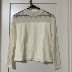 earth music&ecology 長袖 総レース カットソー トップス