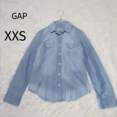 ギャップ デニム シャツ ブルー 長袖 ブラウス【XXS】カジュアル カントリー