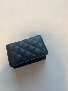 ブラック キルティング カードケース
