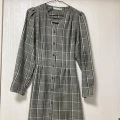 ガンクラブチェックワンピース　イーハイフンワールドギャラリー　長袖