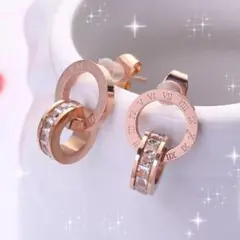 ピアス レディース リング ピンクゴールド アトラス czダイヤ アレルギー対応