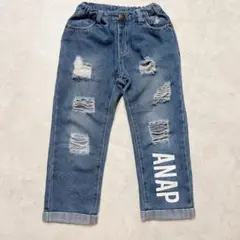 ANAP kids ダメージデニム 110 長ズボン デニム 子供服 キッズ