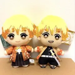 鬼滅の刃　我妻善逸　ともぬい　ぬいぐるみ　キーホルダー　マスコット　セット