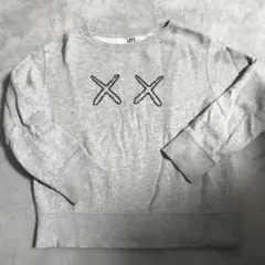 UNIQLO カウズ スウェットクルーネックT グレー 120