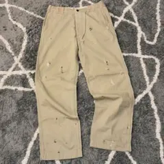 68&BROTHERS/ペイント加工 ベージュ チノパン