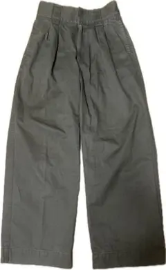 UNIQLOU ベルテッドタックワイドパンツ