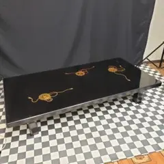 岡　(美品)輪島塗　平卓　テーブル　ブラウン 六角形模様の座卓 岡 (美品)輪島塗 平卓 テーブル ブラウン 六角形模様の座卓 2025年