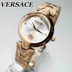 【新品】ヴェルサーチ 定価3.5万円 ローズゴールド レディース高級腕時計