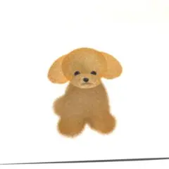 No.3310 色鉛筆画　デジタル絵画　「トイプードルさん」