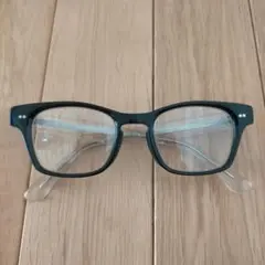 OBJ 眼鏡 メンズ ウェリントン ツートンカラー クリア 黒