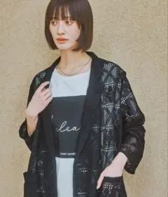 新品 未使用 LAKOLE レースジャケット ブラック