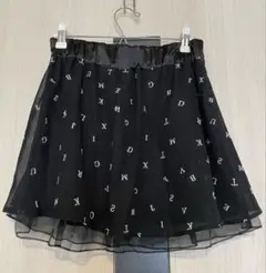 アルファベットプリント　フレアミニスカート風キュロット