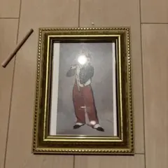 楽器を持つ人物の絵画 金色フレーム