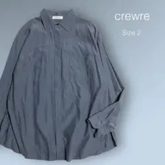 ＊人気＊【crewre】アセテートパネルシームシャツ