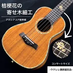 【UKBOY】コア材総単板・寄木細工のコンサートウクレレ【プロ調整品】