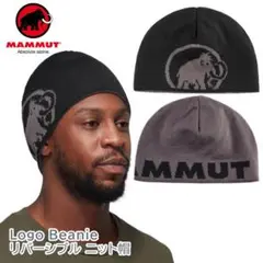 新品 希少 マムート MAMMUT ニット帽 メンズ レディース マンモス ロゴ
