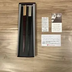高島屋 えちぜん箸 2本セット 赤・黒