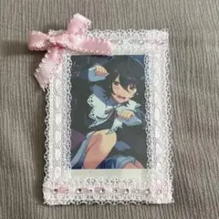 硬質ケースデコ トレカケース リボン ピンク