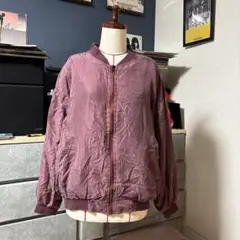 90s BOGARI パープル シルクジャケット ma1