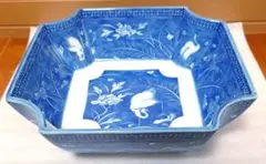 深川製磁　白鷺深鉢　大