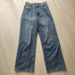 GRL パール付きデニムジーンズ
