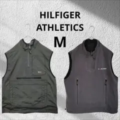 HILFIGER ATHLETICS ▶ リバーシブルベスト M グレー カーキ