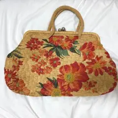 がま口バック 花柄