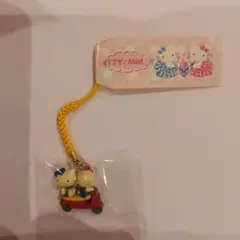 ハローキティ&ミミィ　バイク　根付け　レア