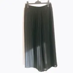 プリーツロングパンツ ブラック