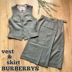 Burberrysバーバリー✸ベストu0026スカート✸セットアップ