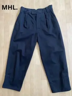日本製 MHL. WASHED COTTON DRILL パンツ 黒 3