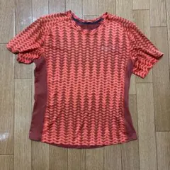 幾何学模様 ポリエステル Tシャツ Lサイズ