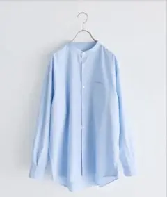 ORCHID バンドカラーシャツ　サックス