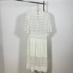 【値下げ】deicy デイシー レースワンピース 半袖 ホワイト パーティ