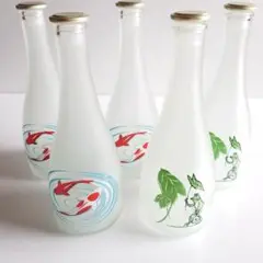 空ボトル 5本 (金魚柄 カエル柄 )